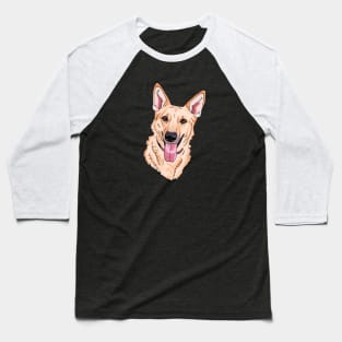 German Shepherd Big Smile Baseball T-Shirt